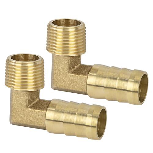 Ottone Tubo Portata Raccordi, 2 Pezzi Spinato da 14 mm a 3/8