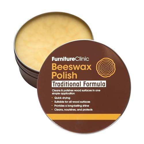 Cera d'Api Naturale per Legno & Mobili Furniture Clinic: 200ml - Rifinisce e Lucida Ogni Legno per Armadi, Porte, Pavimenti- a Basso Odore, Atossica