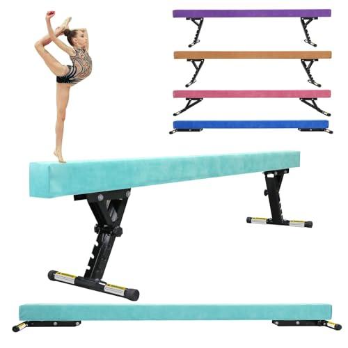 SportBob Trave Ginnastica Artistica per Casa 244 cm, 5 Altezze Regolabili, Alto e Basso Livello, Trave d'equilibrio per Bambini, Ginnastica Trave Attrezzature di Formazione con Gamba