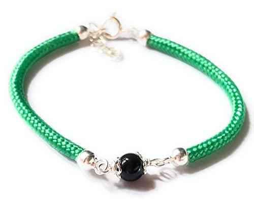 Karalbijoux Su coccu sardo- Janas - braccialetto verde con coccu (18, verde)