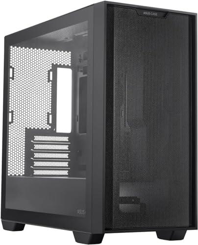 ASUS A21 Case micro-ATX, Radiatori fino a 360 mm, Schede Grafiche fino a 380 mm, Raffreddamento efficace, Cable Management, Chassis Nero