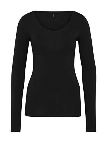 ONLY Onllive Love Life L/S Oneck Top Noos Jrs T-Shirt, Nero, L Donna