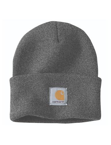 Carhartt Berretto A Maglia Con Risvolto, Unisex - Adulto, Nero (Fumo Heather), Taglia unica