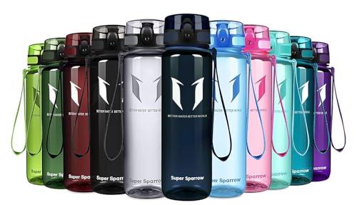 Super Sparrow Borraccia Sportiva & Bottiglia Bambini Senza Perdite - 750ml Bottiglia Acqua Plastica Riutilizzabile - Senza BPA