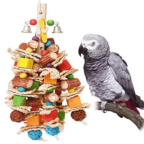 giochi per pappagalli, colorato Giocattoli Pappagallo di Uccelli in Corda, Giocattoli per Gabbia da Masticare con campanelle per Cockatiels, Pappagallini e Uccelli Adorabili