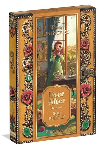 Clementoni - Puzzle 500 Pezzi per Adulti e Ragazzi, Ever After Collection Tema Disney Princess Belle, Illustrazione Artistica da Collezione, Box Elegante, 49x36 cm, Idea Regalo, Made in Italy, 35157
