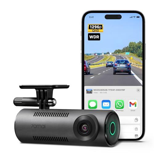 70mai 2K Dash Cam Auto M310 1296P Dashcam con WiFi Integrati, WDR, Registrazione in Loop, Modalità Parcheggio, Visione Notturna, Registr. Time-lapse, Controllo APP Telecamera per Auto, Max 256 GB