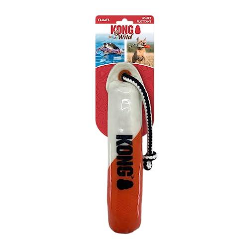 KONG Wild Shieldz - Ciuccio galleggiante per allenamento, taglia M/L, colore: arancione e bianco