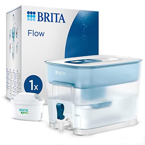 Brita Distributore filtrante per acqua 8, 2 L con filtro, Bianco