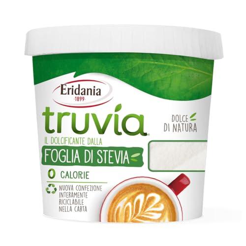 Eridania, Linea Truvía®, Dolcificante Naturale in Vasetto, Estratto dalle Foglie di Stevia, Ottimo Sostituto allo Zucchero Bianco, Addolcisce Cibi e Bevande con 0 Calorie, Formato da 270 gr