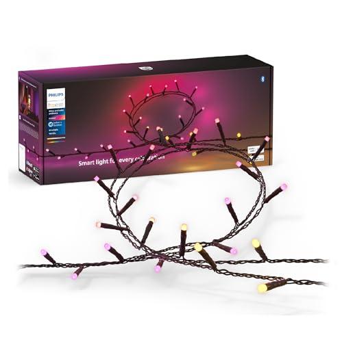 Philips Hue White and Color Ambiance Festavia, Stringa di Luci, Luce da Bianca a Colorata, Gradiente, 500 LED, 40m, Dimmerabile, Bluetooth, Sync con Musica