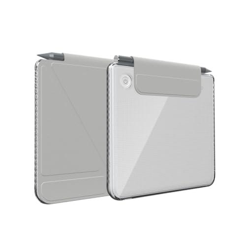 TUDIA M-FLIP Custodia Magnetica Trasparente Rimovibile per Kobo Libra Colour (2024) [Auto Wake/Sleep] Antiurto Sottile Trasparente Posteriore Magnetico Pieghevole Cover con Porta Stilo (Grigio)