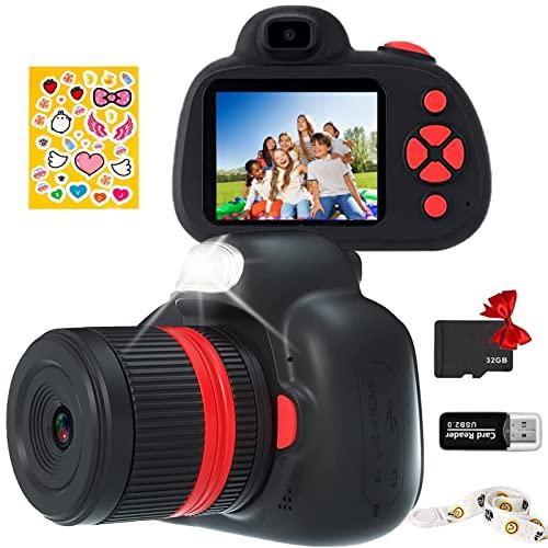 YunLone Fotocamera Digtial SLR per Bambini 31MP 1080P FHD Macchina  Fotografica Reflex Regalo Giocattolo per 6 7 8 9 10 11 12 Anni Bimbi  Ragazzi Maschio Femmina con Autofocus, Cattura sorrisi – Nero