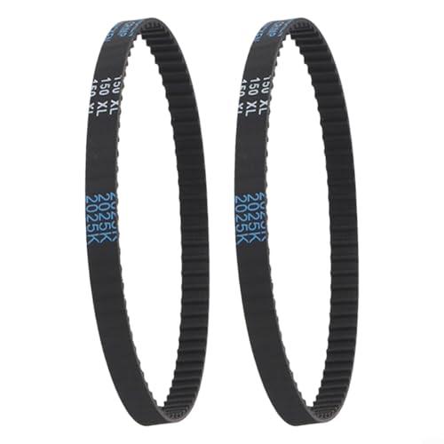 150XL037 Cinghia dentata a 75 denti, in gomma, larghezza 10 mm, progettata per uso industriale e meccanico (2 pezzi)