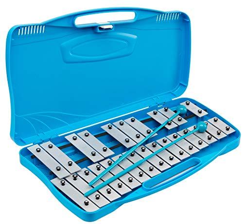 Glockenpiel - Carillon metallofono xilofono ROCKSTAR AX25N2 cromatico, 25 tasti colorati con astuccio e mazzetti - Rockmusic