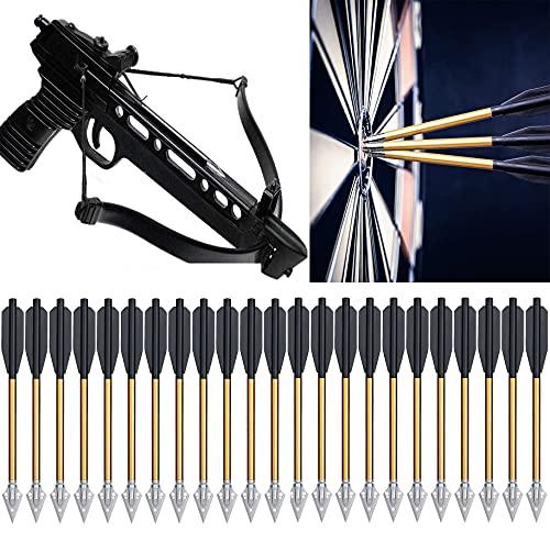 Mini Balestra Frecce 6,3 Pollici Frecce Per Balestra in Alluminio Frecce Per 50-80 Libbre Pistola Balestra Bersaglio Precisione Pratica Tiro Piccolo Tiro Con L'arco Caccia - Non Contiene Balestra
