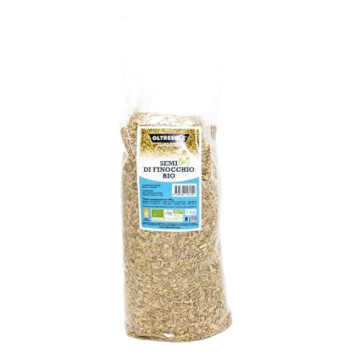 Oltresole, Semi di Finocchio Biologici 1 Kg, Semi Bio Interi, Ideali per Tisane Digestive e Ricette, Perfetti per Panificati, Confezione Ideale per Famiglie
