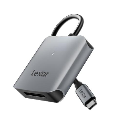 Lexar Lettore di schede di memoria CFexpress di tipo B RW510, fino a 10 Gbps, lettore di schede di memoria CF USB 3.2 Gen 2 per schede CFe di tipo B, lettore di schede CF con cavo USB di tipo C