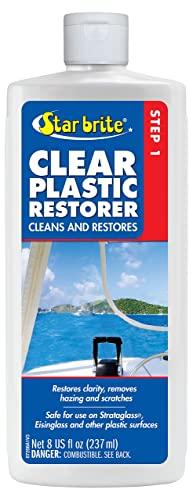STAR BRITE Clear Plastic Restorer - Fase 1 per Rinnovare, Ripristinare e Mantenere Superfici in Plastica Vecchie, Opache, Gialle, Graffiate, Policarbonato e Acrilico