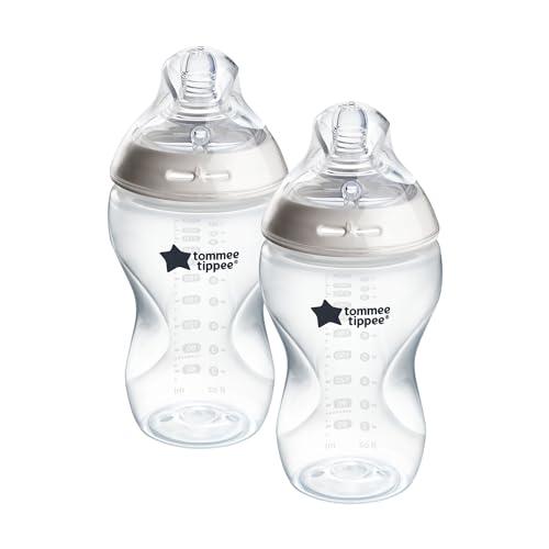 Tommee Tippee biberon anti-colica Natural Start 340ml, con tettarella simile al seno materno, valvola anti-colica, autosterilizzante, 2 pezzi