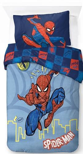 Jay Franco Marvel Spiderman Potere da Eroe 100% Cotone Set Copripiumino Singolo - Include Federa 50 x 70 cm