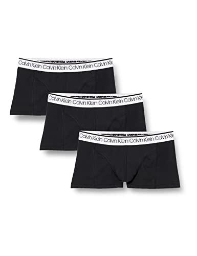 Calvin Klein Surge Low Rise Trunk 3pk, Boxer Uomo, Black W/ White Wb, M (pacco da 3)