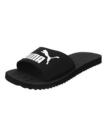 PUMA Purecat, Slide Sandal Unisex-Adulto, Black-White, 42 EU