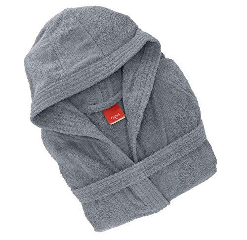 Gabel - Accappatoio adulto unisex in spugna di puro cotone idrofilo, tinta unita, peso spugna 380 gr/mq, ampie tasche, cintura e pratico cappuccio, anche come vestaglia.