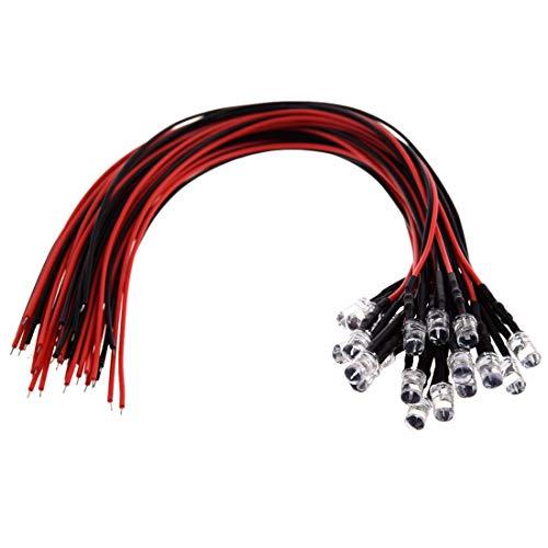 Diodi led testa rotonda 5 mm 12V Confezione 10 pezzi colori a scelta