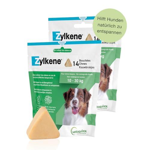 Vetoquinol Zylkene Chews 225 mg | Confezione doppia | 2 x 14 Chews | Mangime complementare per cani e gatti | Più benessere in situazioni sconosciute