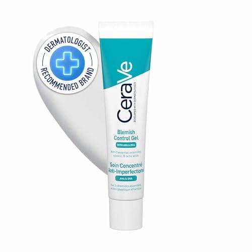CeraVe Gel Controllo Imperfezioni, Per Pelle a Tendenza Acneica, Brufoli e Imperfezioni Ridotti, Pori Meno Visibili, Per Una Pelle Sana e Luminosa, Con AHA e Acido Salicilico, 40 ml