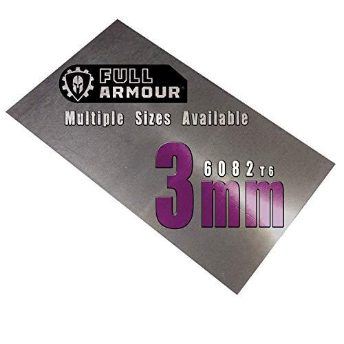 Piastra in alluminio da 3 mm, 200 mm x 100 mm (20cm x 10cm)