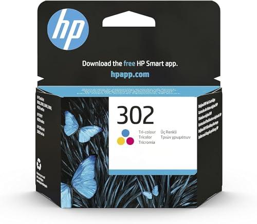 HP 302 Tricromia, F6U65AE, Cartuccia Originale da 165 Pagine, Compatibile con Stampanti DeskJet 1110, 2130, 3630, Envy 4520, OfficeJet 3830, 4650, 5220, e 5230