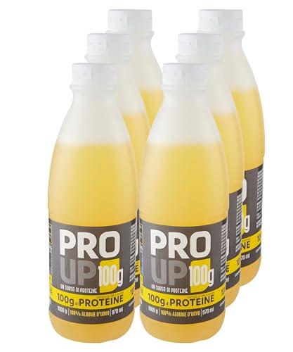 PRO UP, Albume d'uovo, 100g di proteine a bottiglia. Ideale per frittate e pancake fit, omelette, smoothie e porridge proteici. Ottenuto da galline allevate a terra. (6 bottiglie)