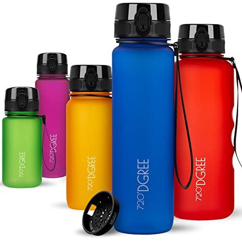 720°DGREE Borraccia 1 Litro “uberBottle“ +Setaccio, softTouch - Senza-BPA, Prova di Perdite - Bottiglia, Borracce d'Acqua Sportiva per Palestra, Ciclismo, Gym, All'aperto, Escursioni, Viaggio, Lavoro