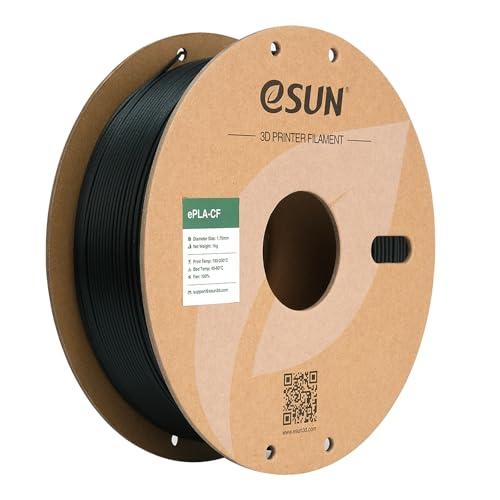 eSUN Filamento PLA riempito di fibra di carbonio 1,75 mm, PLA-CF Filamento PLA Precisione dimensionale +/- 0,03 mm, bobina da 1 kg (2,2 libbre) Materiale di stampa 3D per stampante (Verde, 1KG)