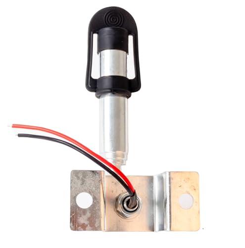 Ama Piantone per Lampeggiante Inclinabile 180° - Metallo Zincato, Altezza 170 mm, Diametro 24 mm, Compatibile con Lampeggianti Flessibili e a Imbuto