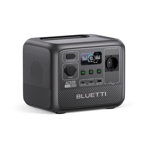 BLUETTI AC50B Centrale Elettrica Portatile, 448Wh LiFePO4 Batteria Backup, 700W AC Uscita (1050W Picco), 65W USB-C PD Uscita, Generatore Solare per Campeggio, Emergenza (Pannello Solare Opzionale)
