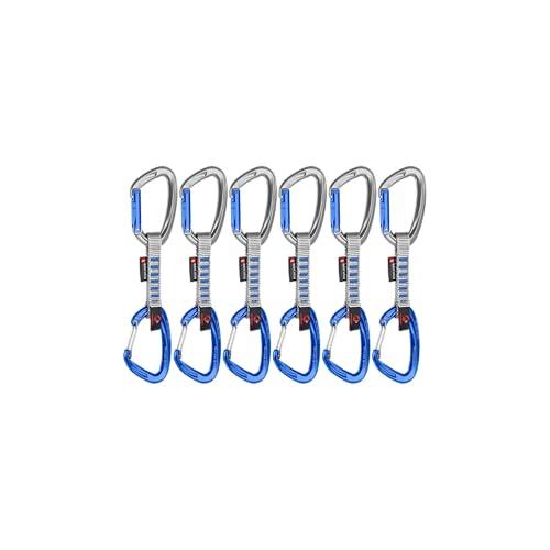 Mammut Crag Keylock Wire 10 cm Indicator 6-Pack Quickdraws Silver/Ultramarine Straight Gate/Wire Gate 10 cm