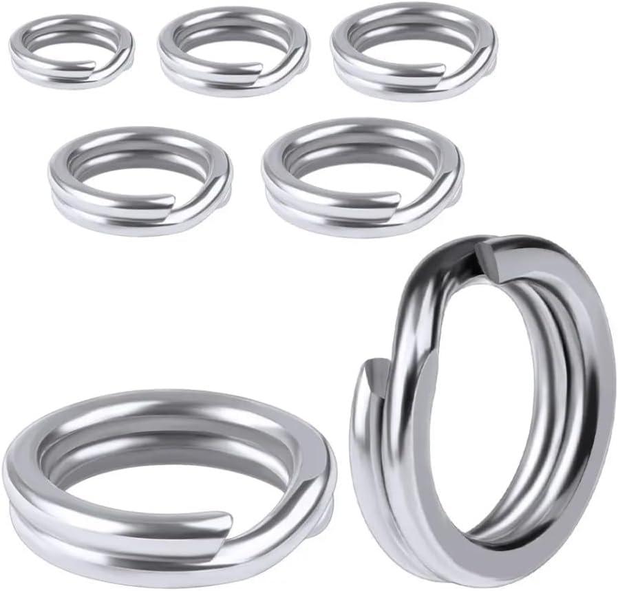 NUOVO AMZfishing® 20x Anelli di Acciaio inossidabile in 12 misure | Set di anelli di acciaio | Set di anelli per pesca | Anelli per pesca in Norvegia (40 pezzi, b: #5 (17kg))