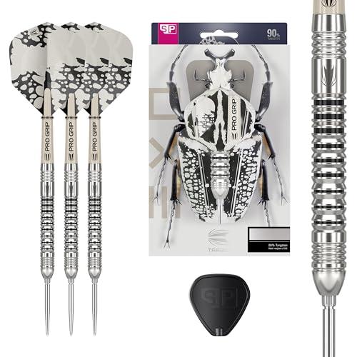 TARGET Darts EXO Edition 90% Tungsteno Punta Freccette Set - 23g Barrel SP03 - Set di freccette punta in acciaio, freccette Swiss Point con asta Pro Grip e alette n. 6, attrezzo SP incluso