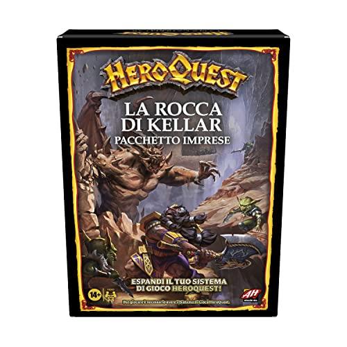 Avalon Hill, HeroQuest La Rocca di Kellar, Pack delle Imprese, Gioco di Avventura Fantasy in Stile Dungeon Crawler, per giocare è necessario avere il Sistema di Gioco Base HeroQuest, 5 giocatori
