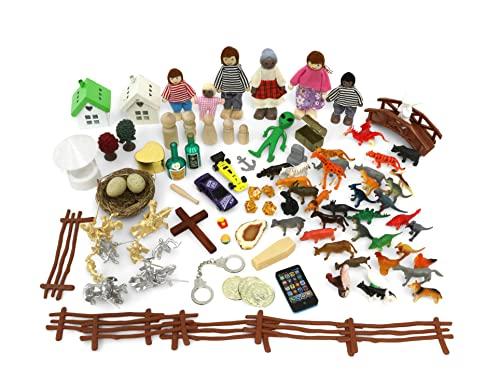 Sandtray Play Therapy Basic Starter Kit - 100+ Pezzi