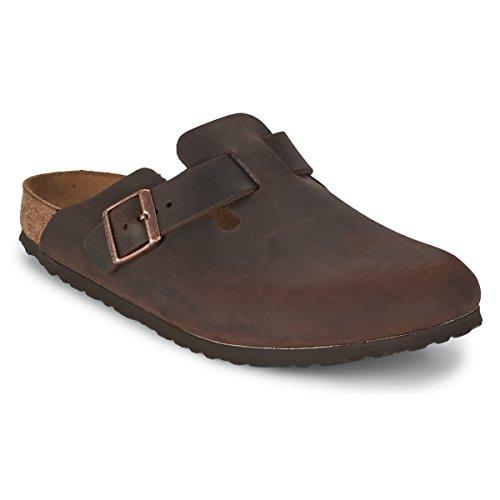 Birkenstock Boston 860133, Zoccoli unisex adulto, Marrone (Habana), EU 43 (stretta)
