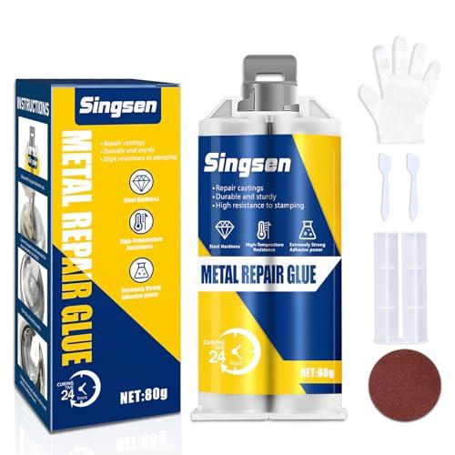 Colla per riparazioni metalliche 80g, adesivo resistente alle alte temperature per metallo-metallo, plastica, acciaio inossidabile, alluminio, bricolage e tubi metallici, Aluminum Alloy, Metal Tube