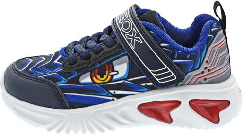Geox J Assister Boy B, Scarpe da Ginnastica, Navy/Royal, 27 EU