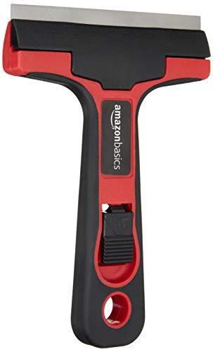 Amazon Basics Raschietto per vetro e piastrelle con impugnatura morbida da 10.16 cm