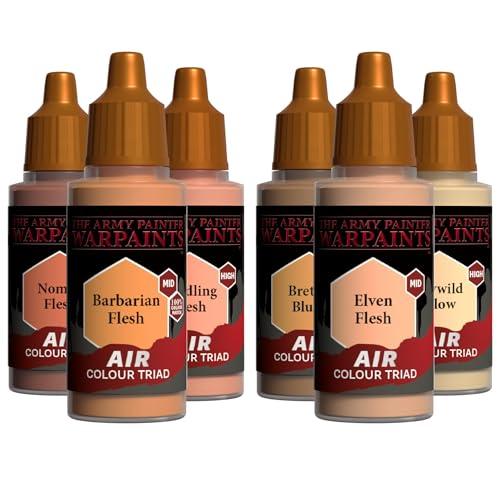 The Army Painter, Air Triads Rose Skin Tone – Vernice pronta per aerografo con 6 x 18 ml di vernici acriliche pre-diluite – Vernici per aerografo per miniature di D&D e Warhammer