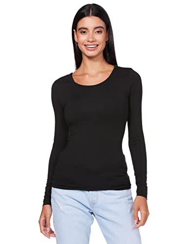 ONLY Onllive Love Life L/S Oneck Top Noos Jrs T-Shirt. Nero. M Donna