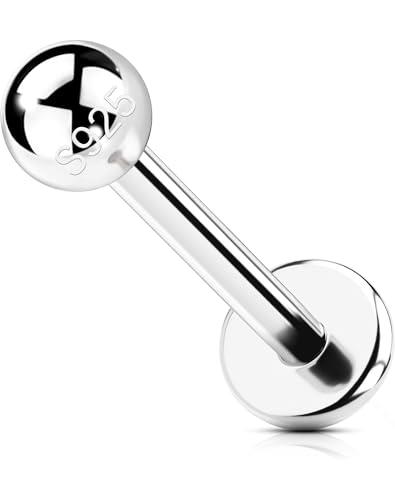 OUFER 16G Piercing Helix Argento 925 Lip Piercing Cartilage Earring 8 mm Trago Piercing Donna Uomo 8 mm Piercing Orecchio Helix